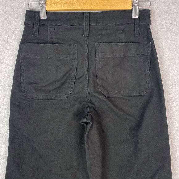 Madewell Womens 24 Petite Black Emmett Wide Leg Crop Pant - Picture 6 of 10